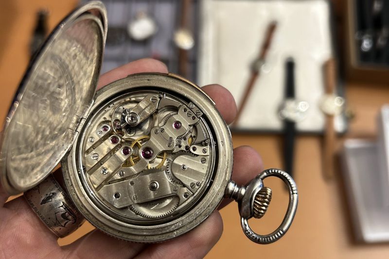 Watchmaking precision work in Switzerland using fine tools